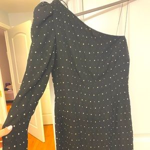 One shoulder black dress. Worn once.